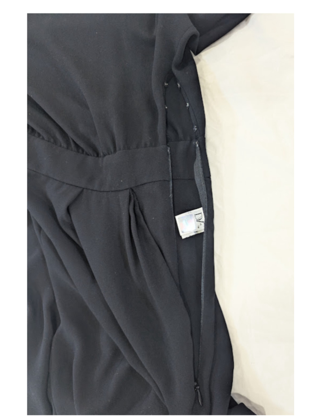 DVF Lucy Jumpsuit 6 Black Dolman Wide Leg Minimalist Quiet Luxury One Piece - Picture 8 of 15